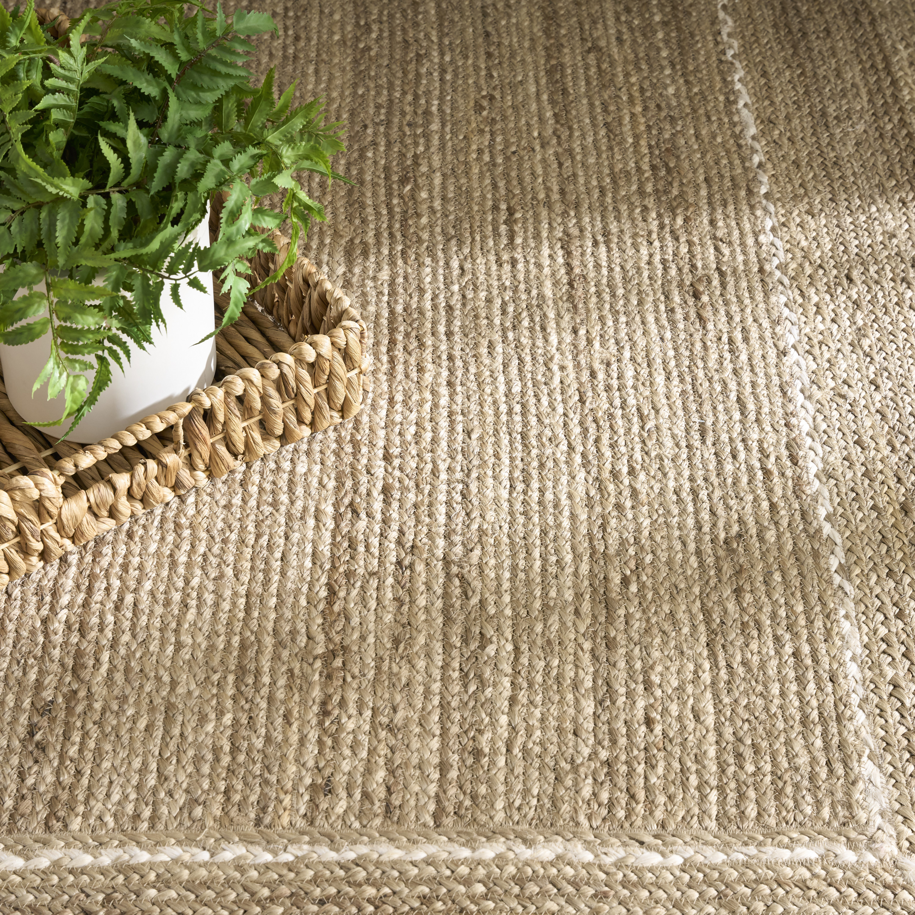 Nourison Terrazzo Jute 8' x 10' Natural Grey Farmhouse Indoor Rug
