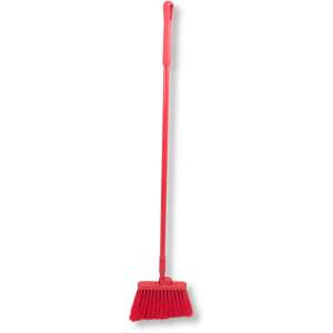 Carlisle, Sparta, Color Coded Duo-Sweep Unflagged Angle Broom, 12in, Polyester, Red