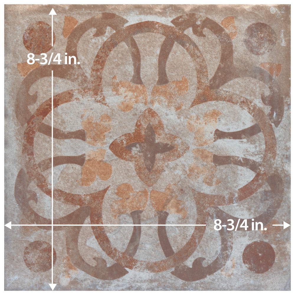 Americana Melrose 8-3/4 in. x 8-3/4 in. Porcelain Floor and Wall Tile