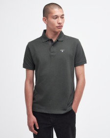 Tartan Pique Polo Shirt Forest Green