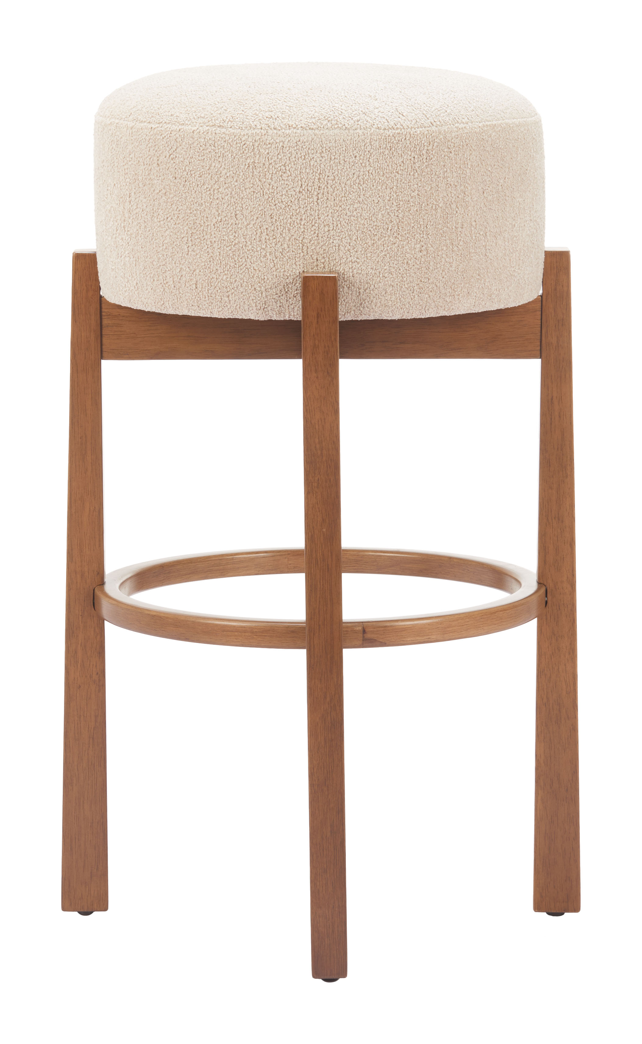 Nade Barstool (Set of 2) Beige & Walnut product image