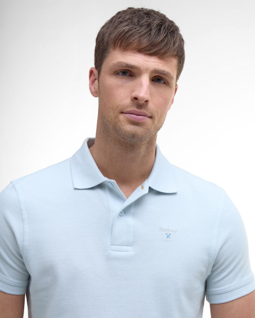 Sports Short-Sleeved Polo Shirt Bleached Blue