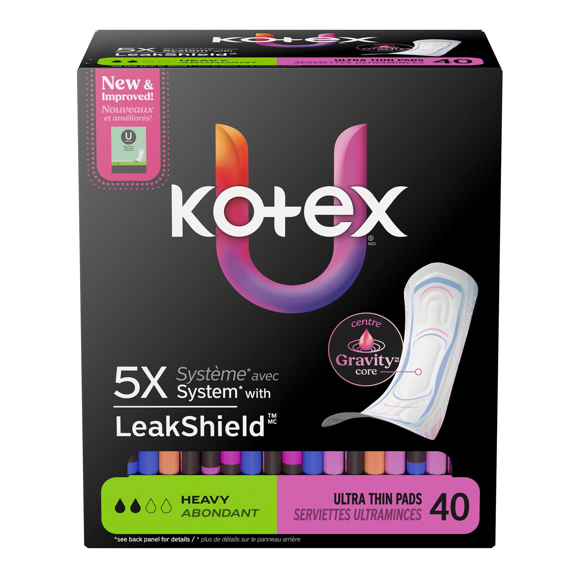 Kimberly Clark PAD, KOTEX PREM ULTRATHN HVY CORE (40/PK 6PK/CS)