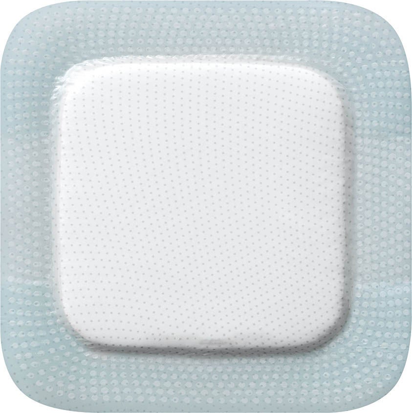 Biatain® Silicone Adhesive with Border Silicone Foam Dressing, 3 x 3 Inch