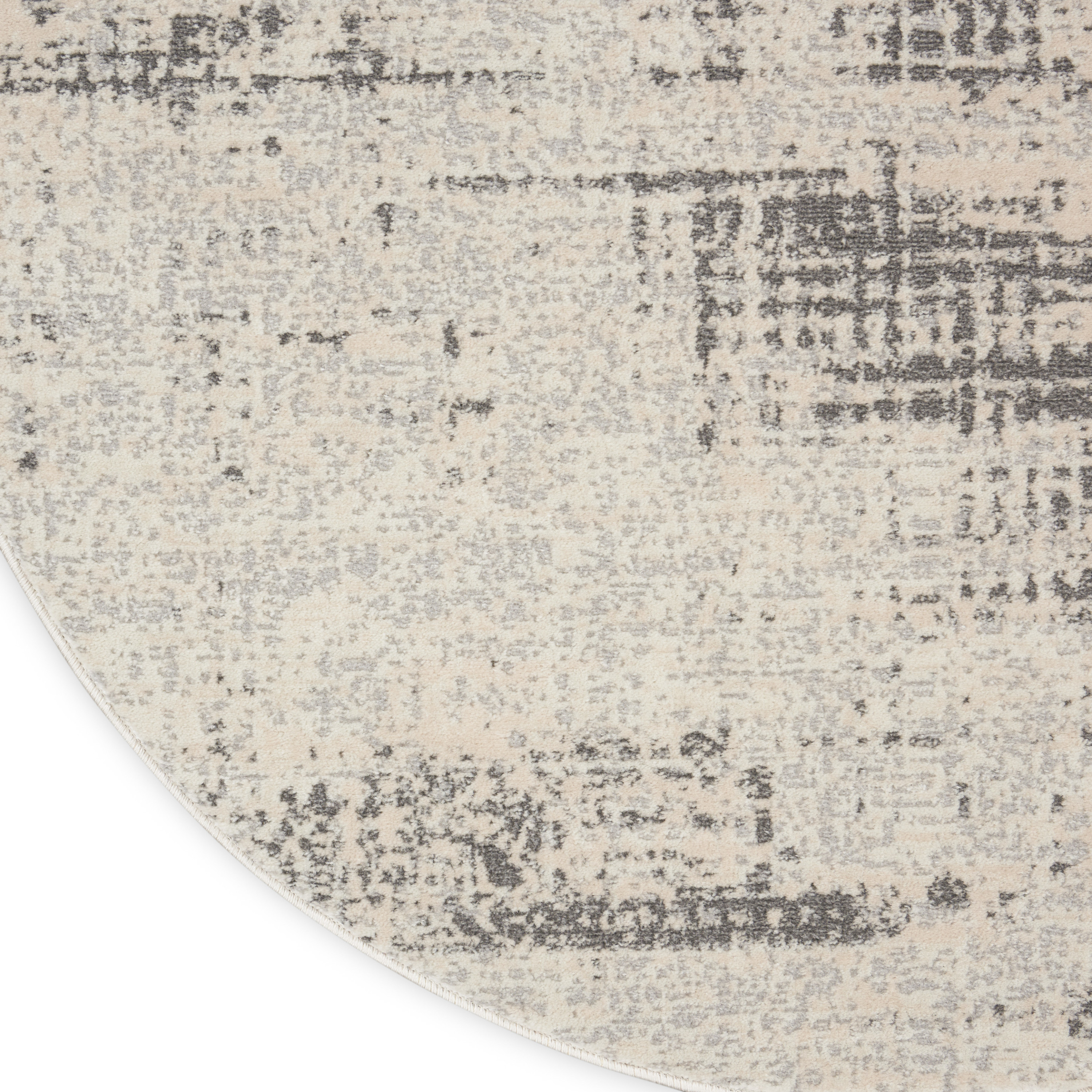 Calvin Klein CK950 Rush 8' x Round Ivory Beige Modern Indoor Rug
