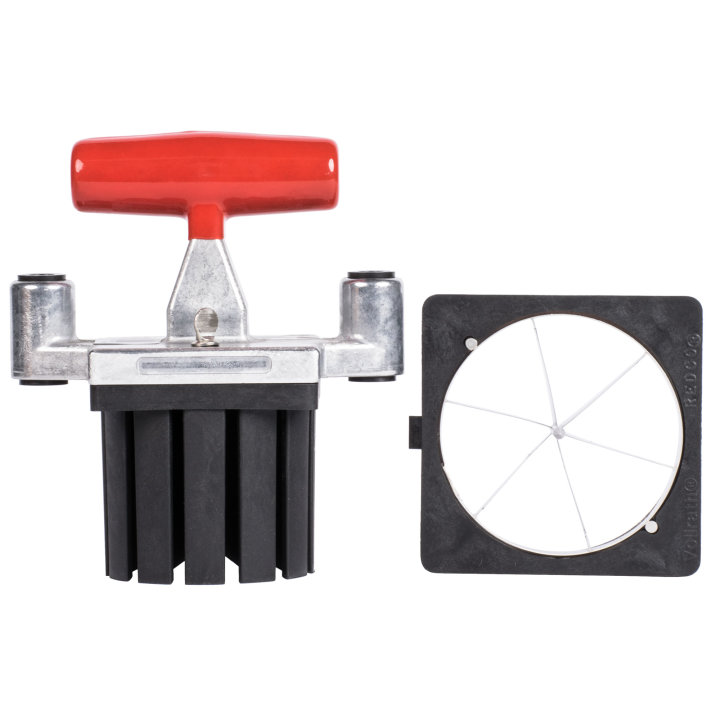 T-handle, pusher block and 6-section-wedge replacement blade assembly for Insta Cut® 3.5 manual food processor