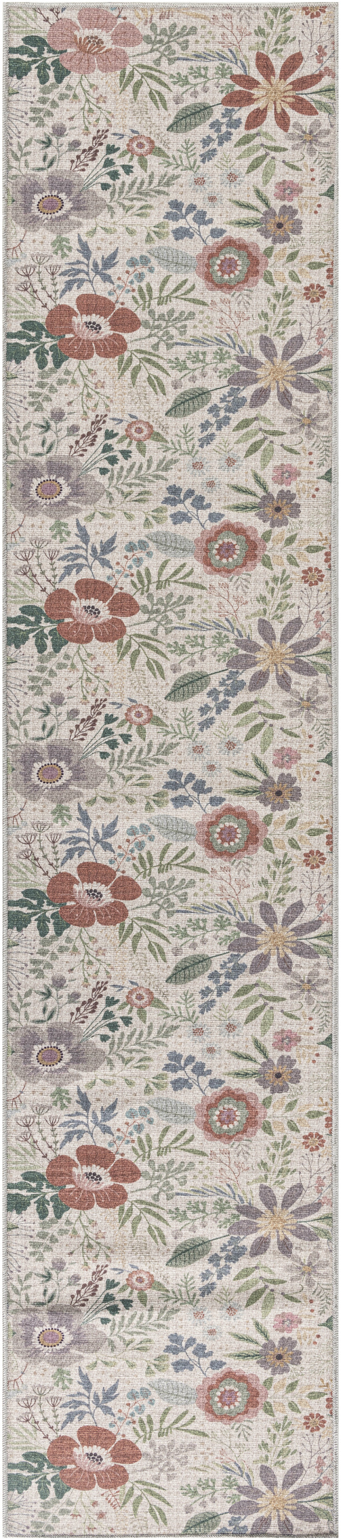 Nourison Nourison Washables 2'2" x 10' Cream Multicolor Farmhouse Indoor Rug