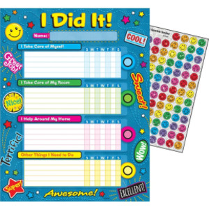 Praise Word Patches Success Charts, 25 Count