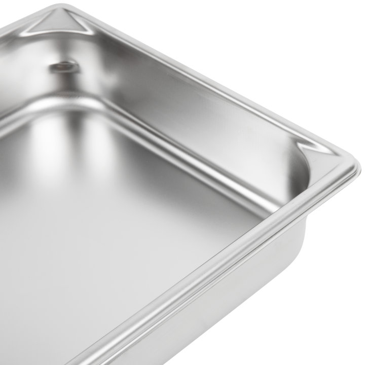 Half-size 2 ½-inch-deep Super Pan V® stainless steel steam table pan