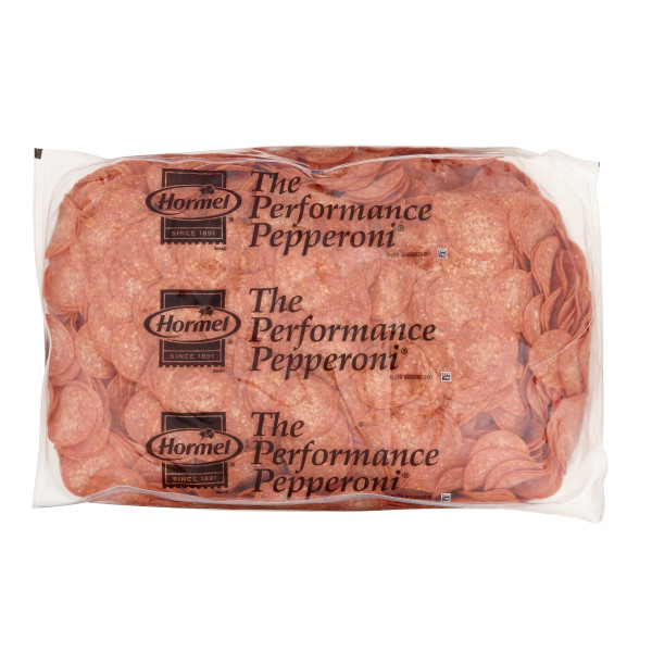 HORMEL(r) THE PERFORMANCE PEPPERONI(r), 16 slices per oz, 2/12.5 lb . C1CB - Front Center Inner Pack (Hi Res)