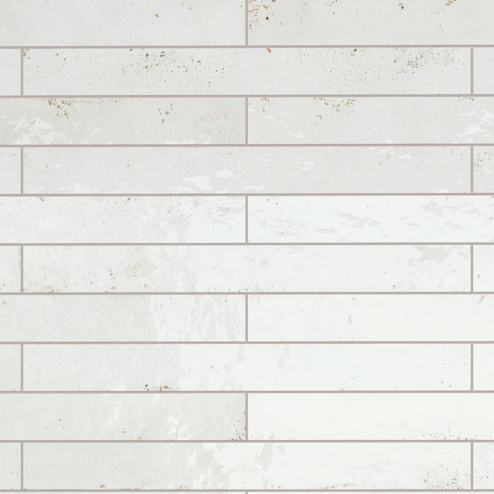 Scottsdale White 1-7/8 in. x 17-3/4 in. Porcelain Floor and Wall Tile