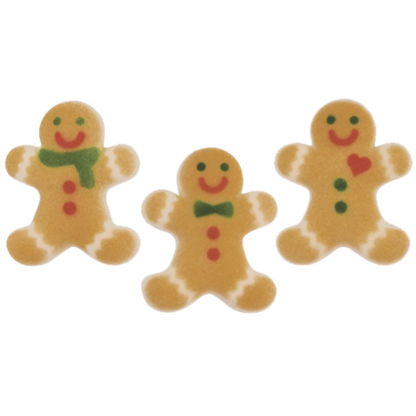 Gingerbread Man Assortment - Red 3 Free Dec-Ons® Decorations