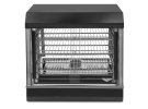26-inch-wide 120-volt angled-front heated display case with front and rear access in black