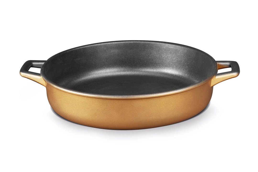Cocotte sans couvercle en fonte d'aluminium Bronze 28 cm
