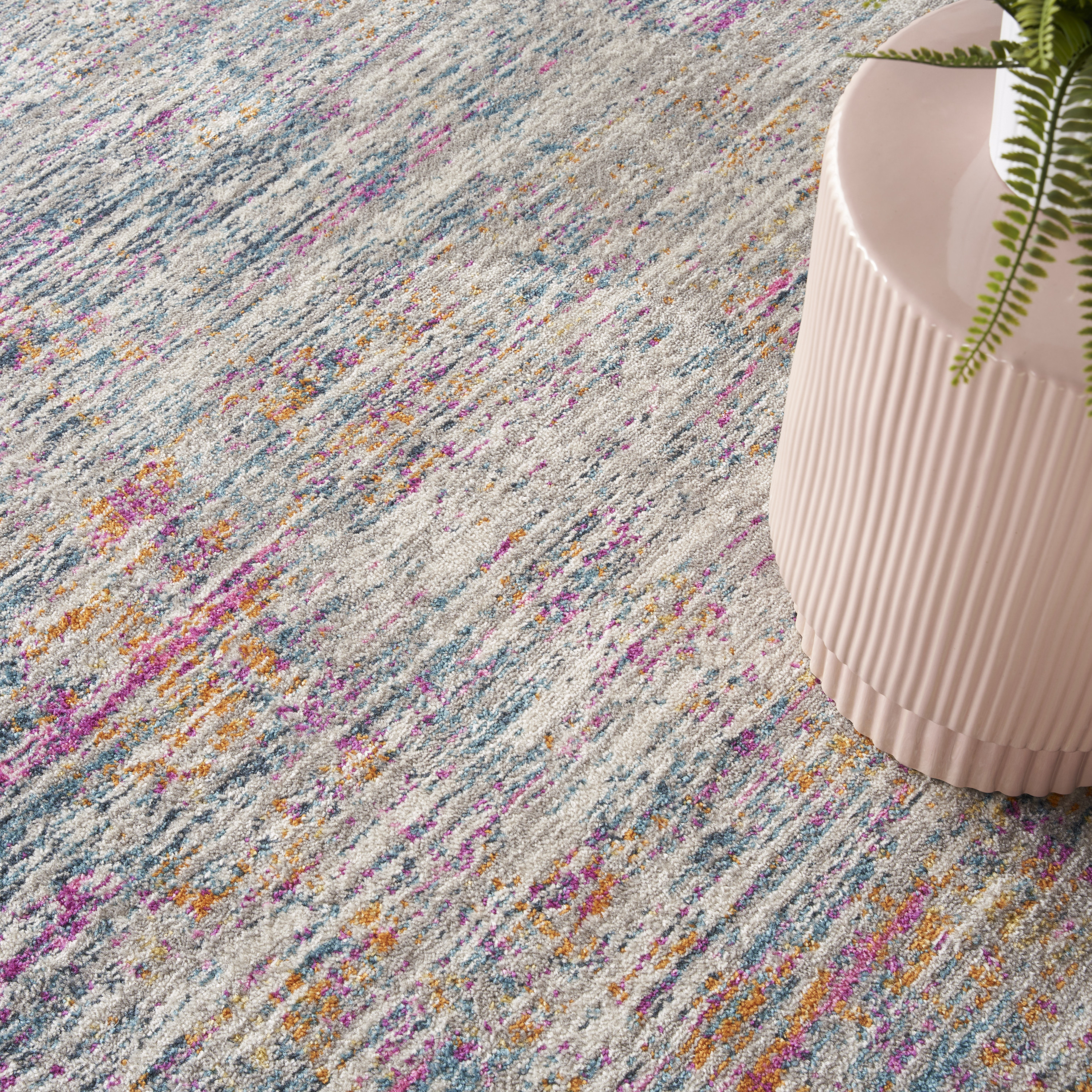 Nourison Passion 5'3" x 7'3" Ivory Multicolor Modern Indoor Rug