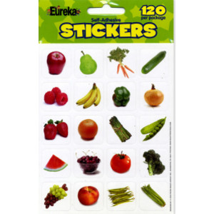 Fruits & Vegetables Theme Stickers, Pack of 120