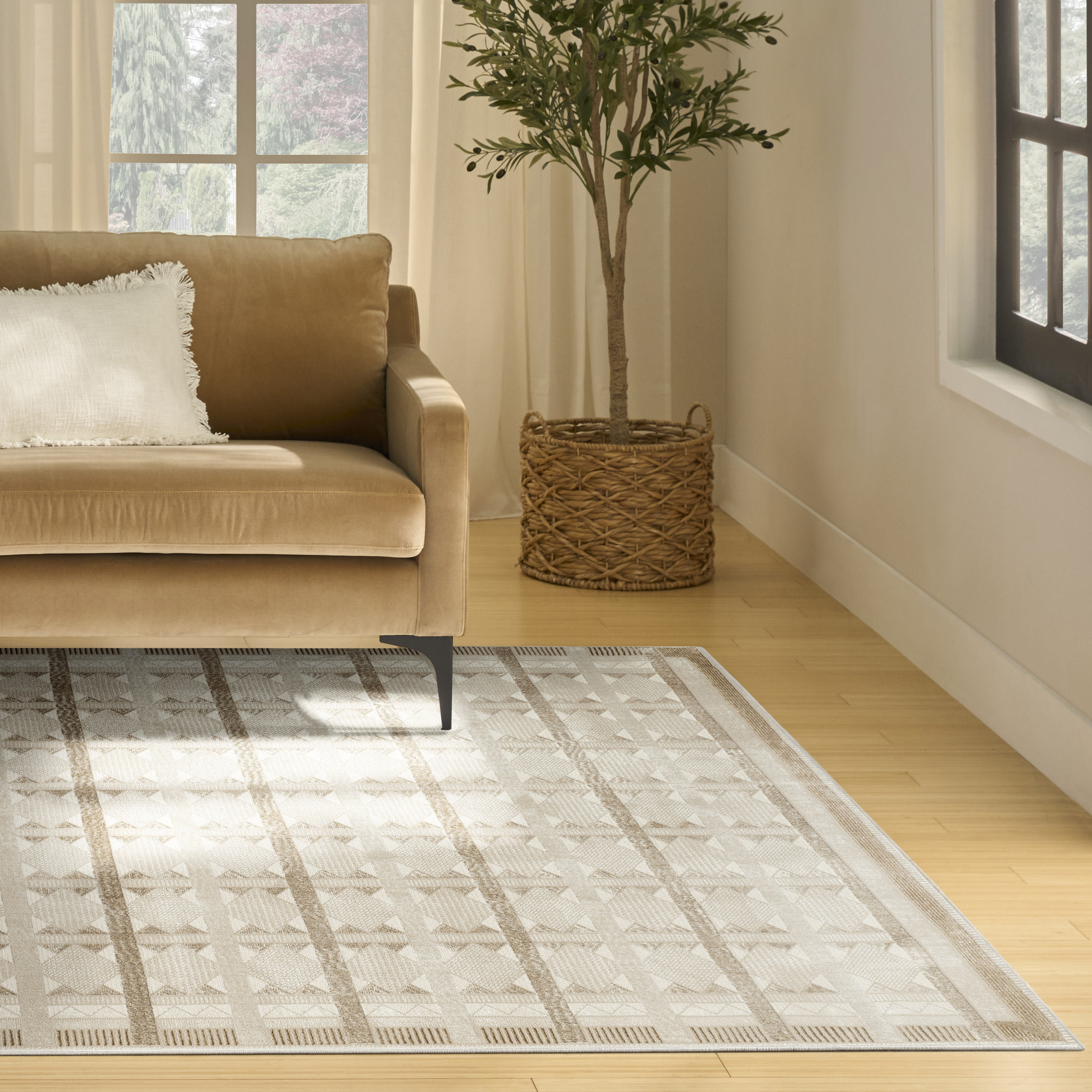 Nourison Nordic 8' x 10' Taupe Modern Indoor Rug