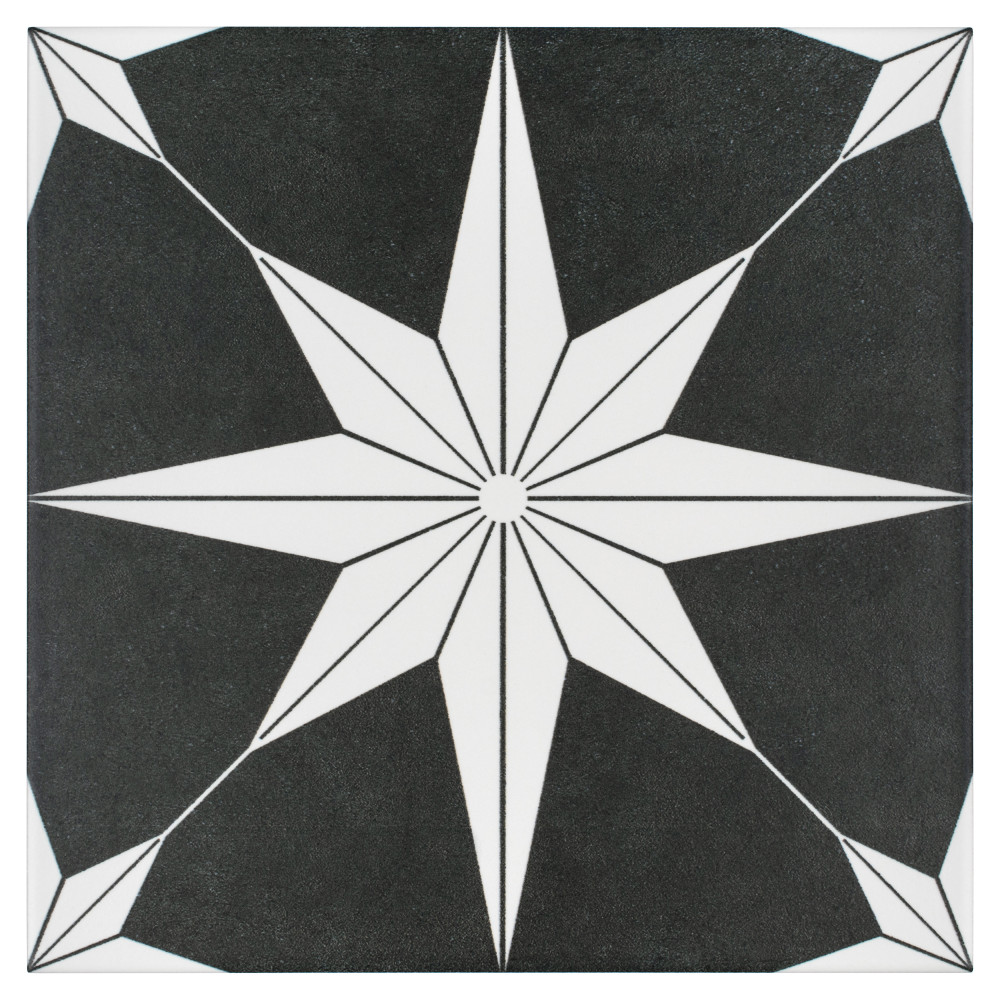 Stella Night 9-3/4 in. x 9-3/4 in. Porcelain Floor and Wall Tile