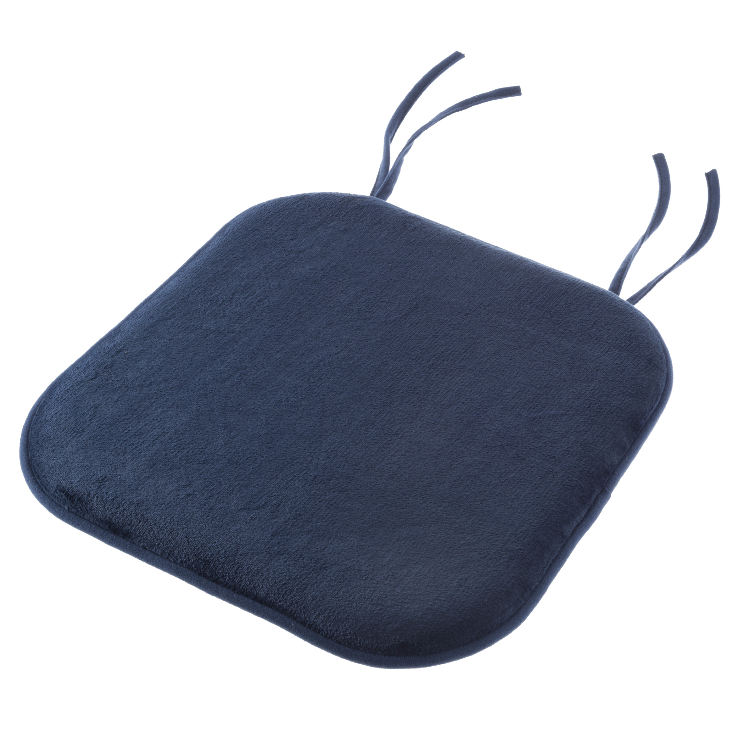 Chair Cushion with Ties Memory Foam Plush Desk Chair Seat Pad 16" x 16"