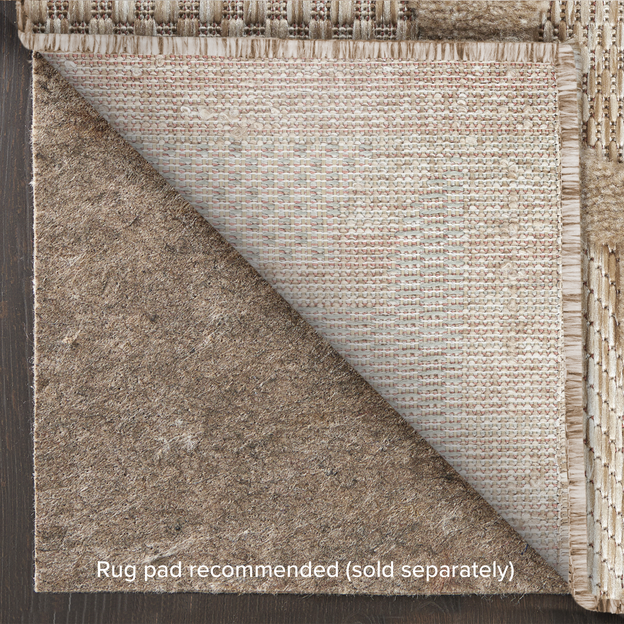 Nourison Easy Care 6' x 9' Natural Beige Modern Rug