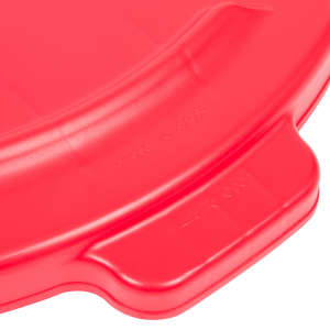 Rubbermaid Commercial, BRUTE, Self-Draining, Round, Resin, 44 gal, Red, Receptacle Lid