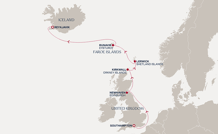 Itinerary map