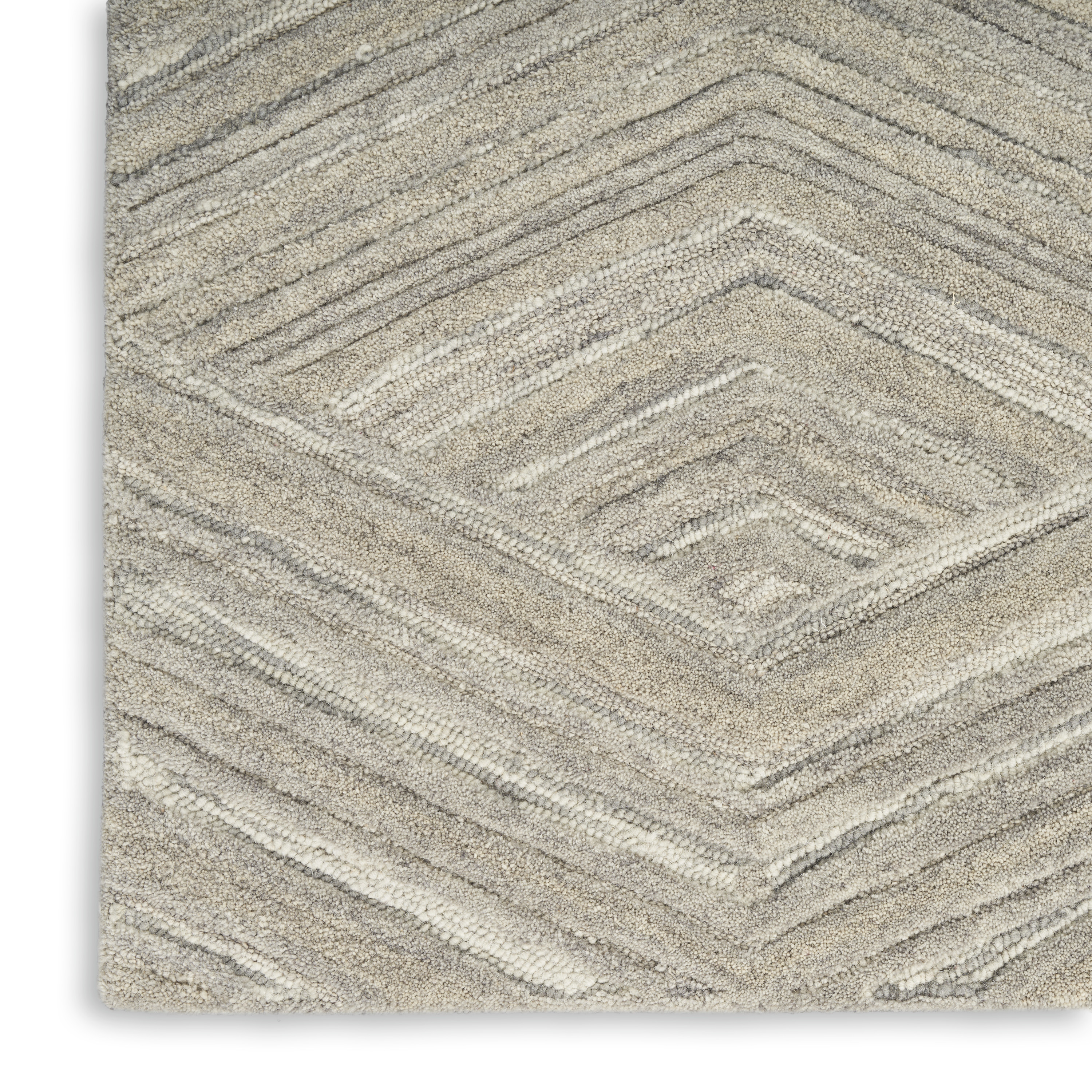 Nourison Graceful 2'3" x 7'6" Grey Modern Indoor Rug