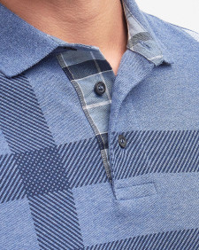 Blaine Tartan Short-Sleeved Polo Shirt Chambray