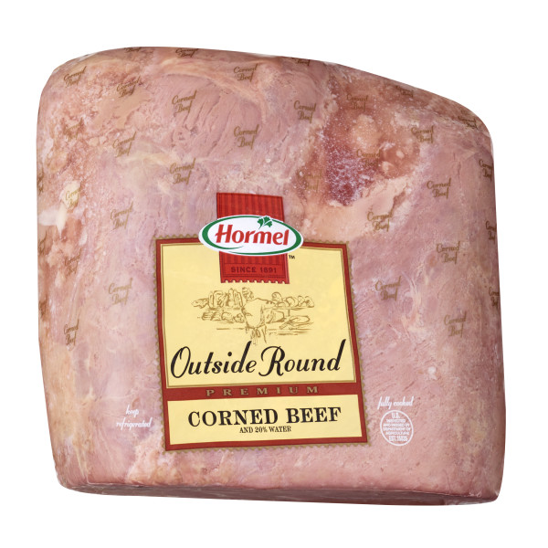 HORMEL(r) Corned Beef, Flat, 20%, Deli Faced, 2 pc . C1CB - Front Center Inner Pack (Hi Res)