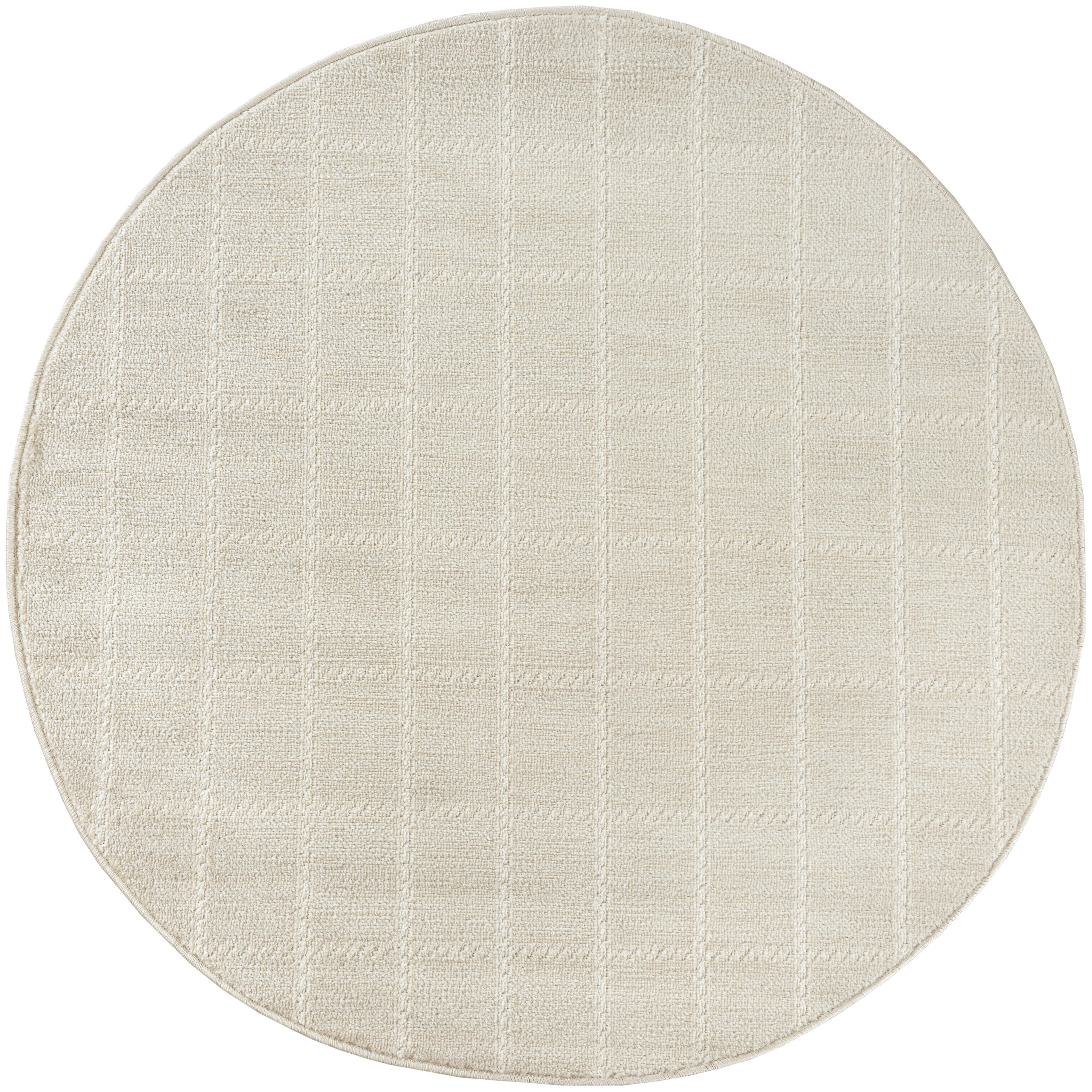 Nourison Serenity Home 4' x Round Ivory Cream Modern Indoor Rug