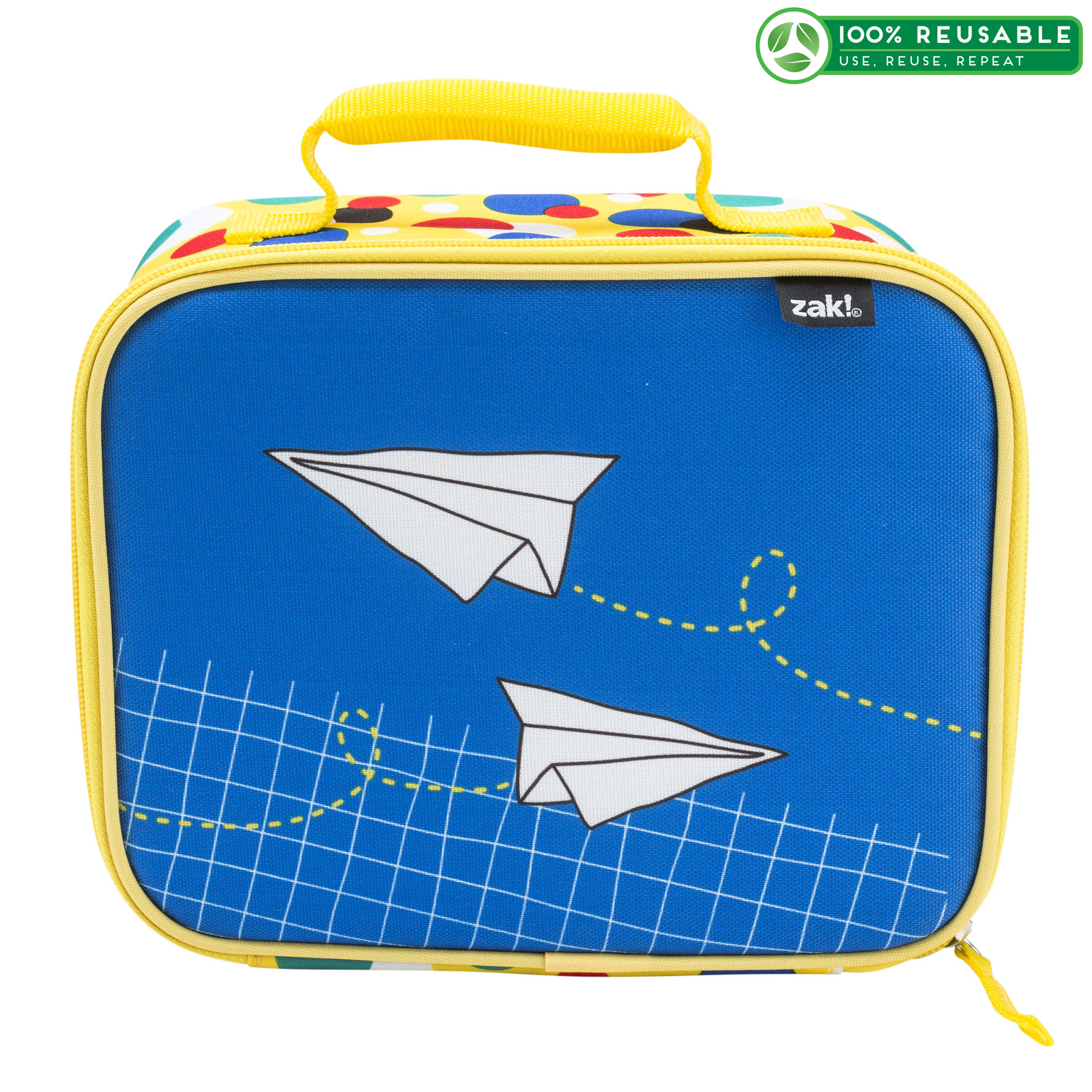 Grid Lock Insulated Reusable Lunch Bag, Planes slideshow image 1 Grid Lock Insulated Reusable Lunch Bag, Planes slideshow image 1