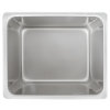 Half-size 8-inch-deep Super Pan® heavy-duty stainless steel steam table pan with flat corners