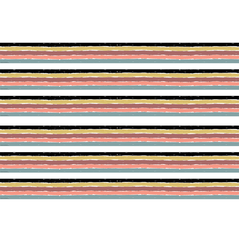 Wonderfully Wild Stripes Straight Border Trim, 35 Feet Per Pack, 6 Packs