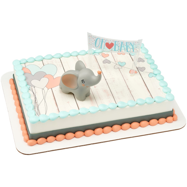 Oh Baby Elephant PhotoCake® Edible Image® DecoSet® Background