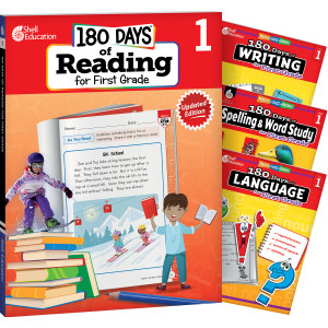 180 Days&trade; Phonics, High-Frequency Words, Reading 2nd Edition, and Printing, Grade 1, 4-Book Set
