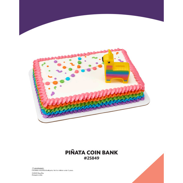 Piñata Coin Bank The Magic of Cakes® Icing Only Page