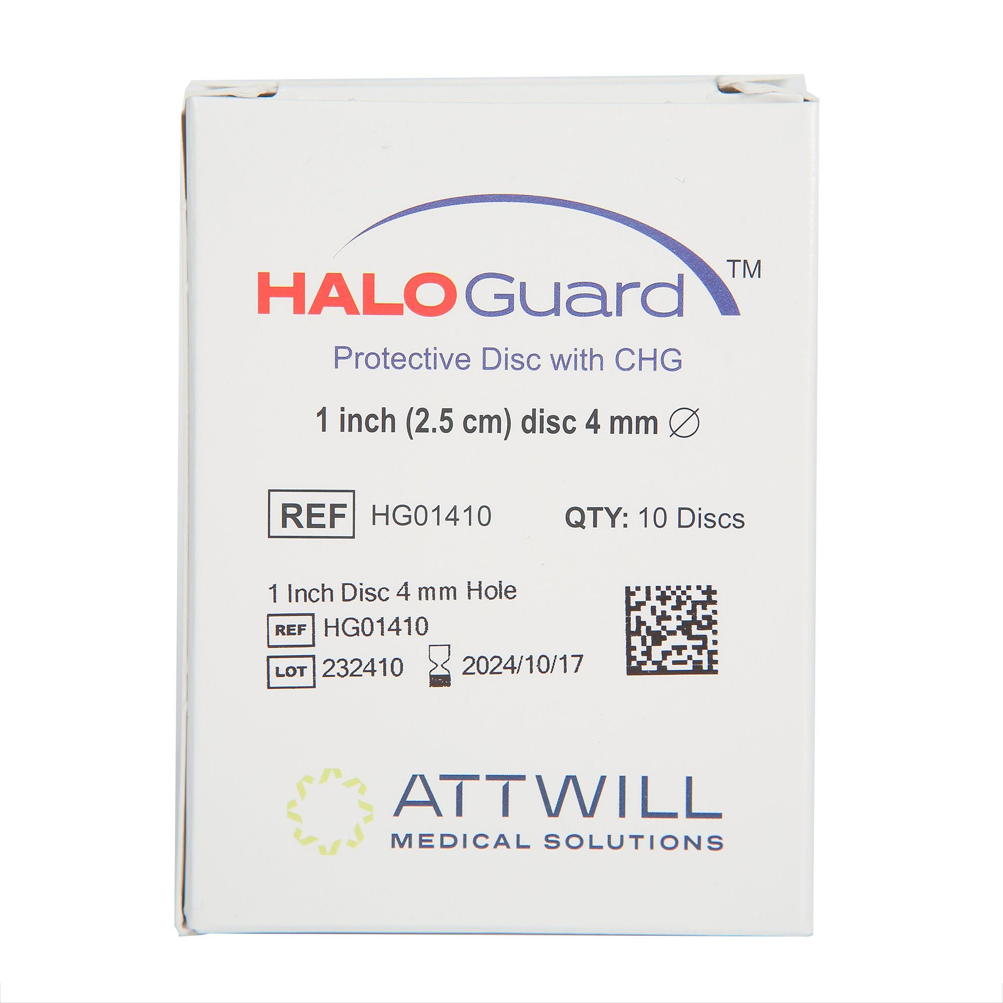 Attwill Medical Solutions Sterilflow LP DRESSING, ANTIM PROT DISC W/4MM HOLE 1" (10/BX 40BX/CS)