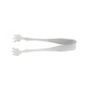 6 ¼-inch stainless steel ice tongs in hammered finish