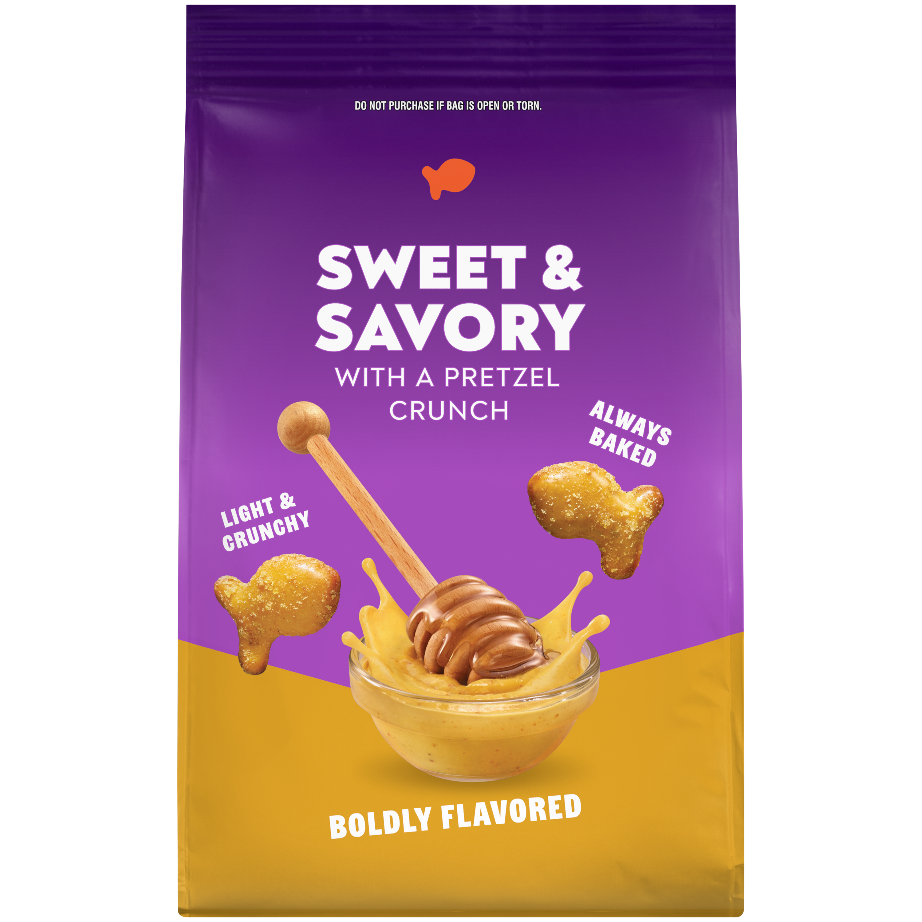 Goldfish® Honey Mustard Seasoned Pretzels, 8 oz, bag - Back Image