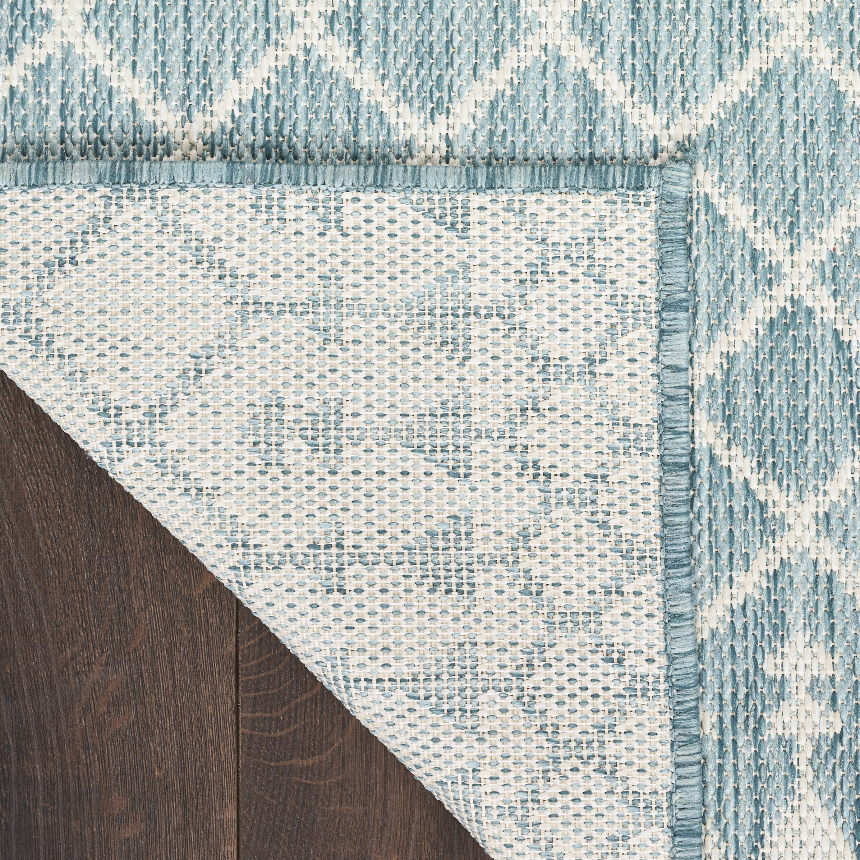 Nourison Positano 2'2" x 8' Aqua Modern Rug