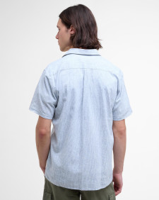 Tindale Striped Short-Sleeved Shirt Bleached Blue