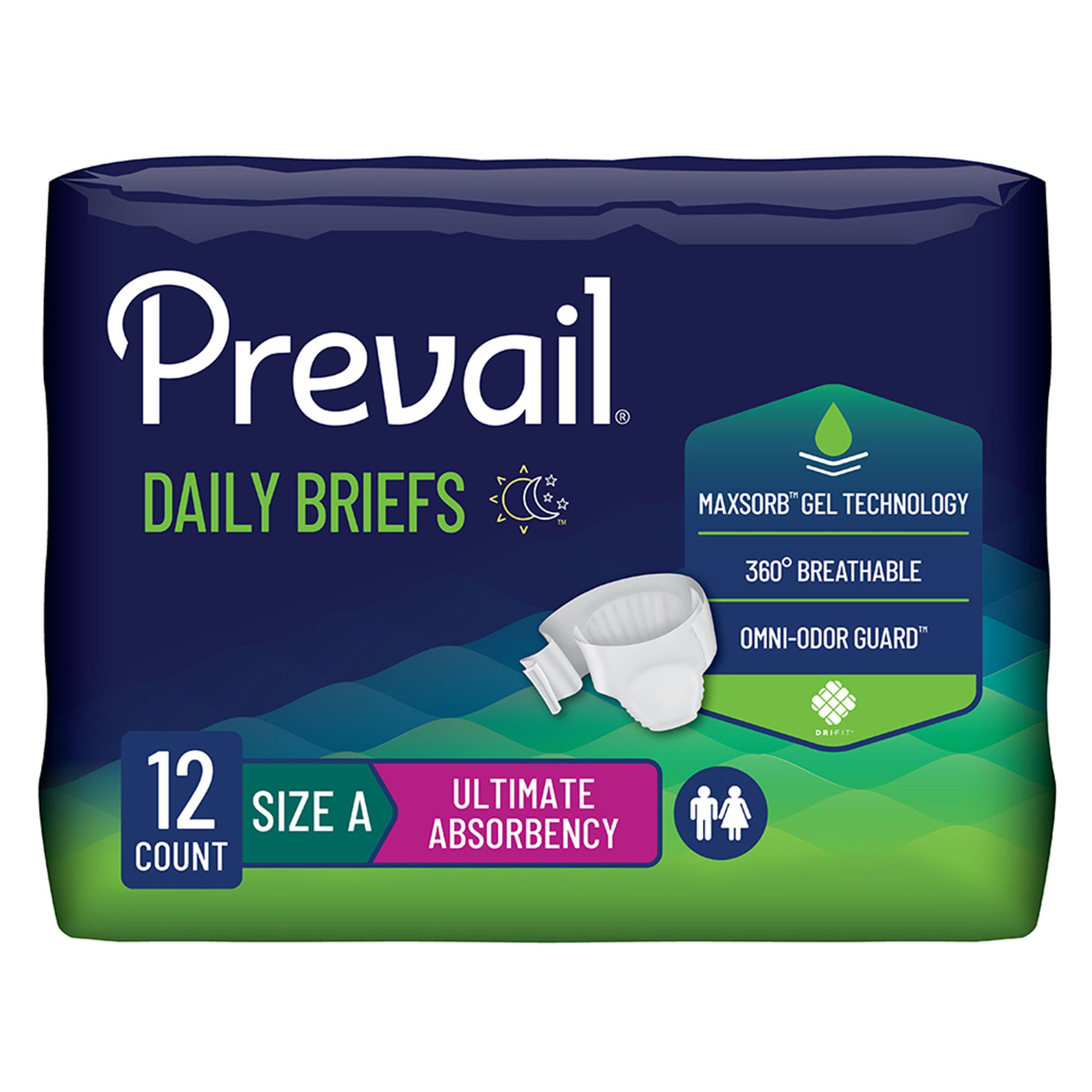 Prevail® Bariatric Ultimate Absorbency Incontinence Brief, Size A