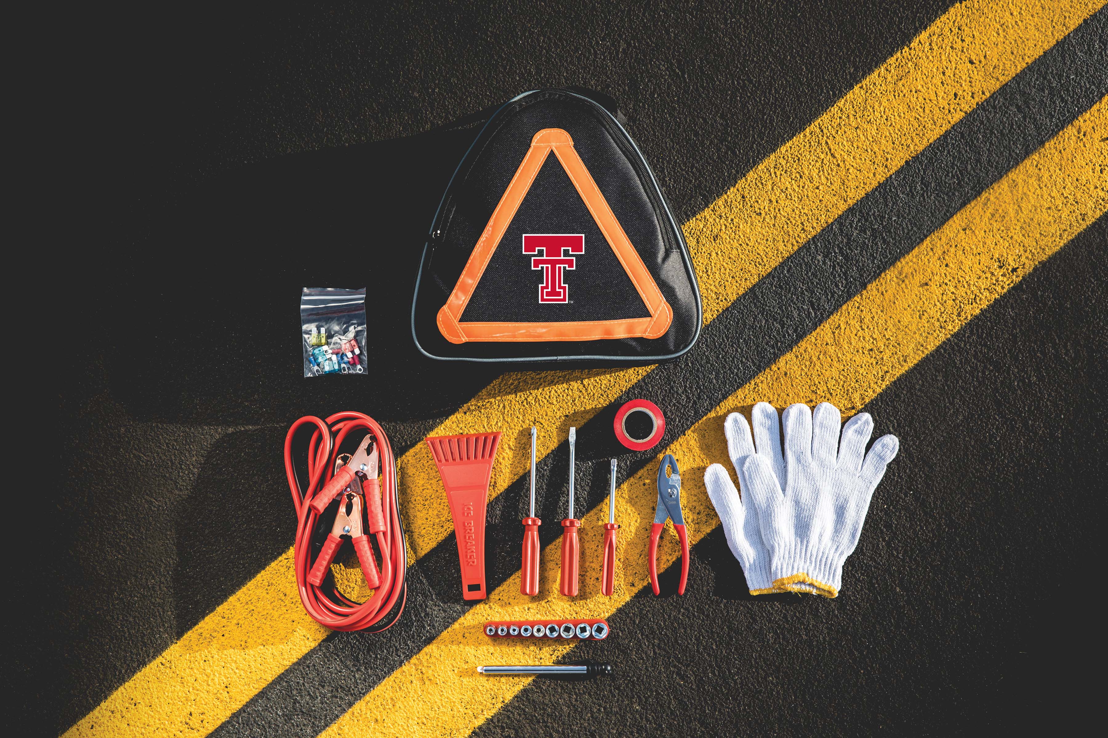 Texas Tech Red Raiders - Roadside Emergency Car Kit