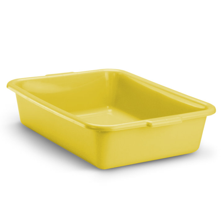 5-inch-deep Traex® Color Mate food storage box in yellow