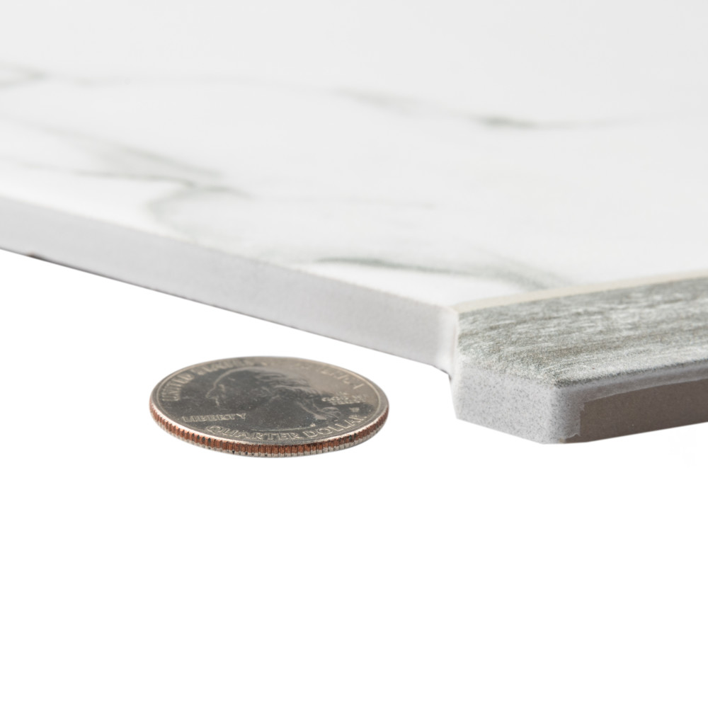 Marwood Panal Calacatta with Grey Picket 8-5/8 in. x 9-7/8 in. Porcelain Floor and Wall Tile