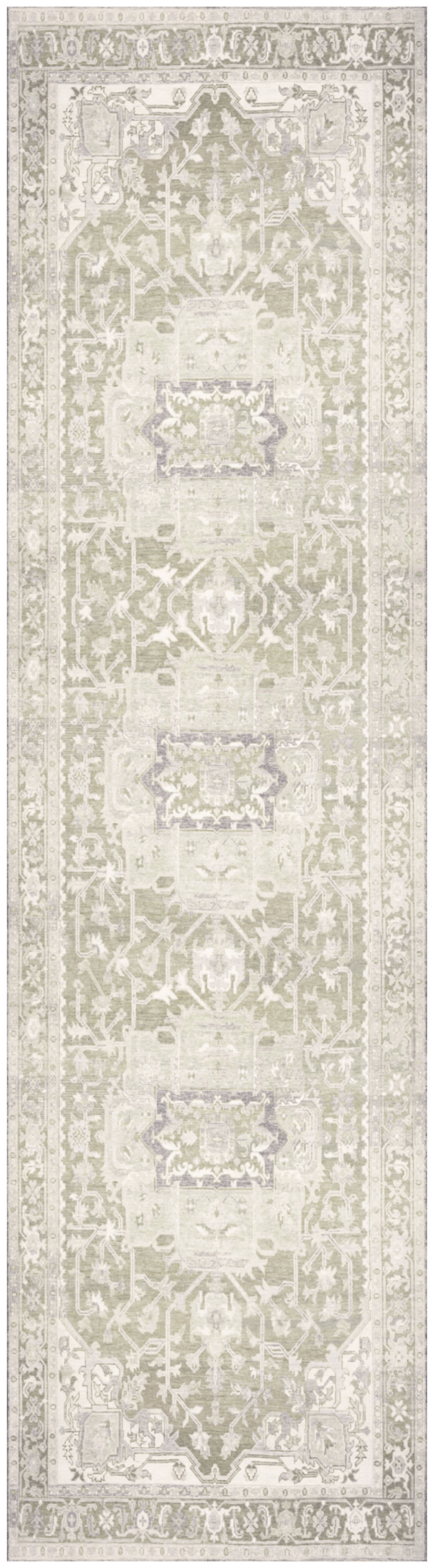 Nourison Vintage Washables 2'2" x 8' Green Vintage Indoor Rug
