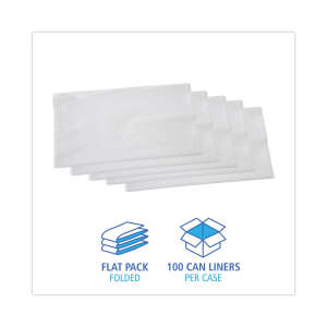 Boardwalk,  LLDPE Liner, 56 gal Capacity, 43 in Wide, 47 in High, 0.9 Mils Thick, White