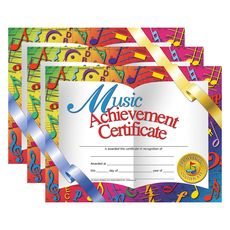 Music Achievement Certificate, 30 Per Pack, 3 Packs