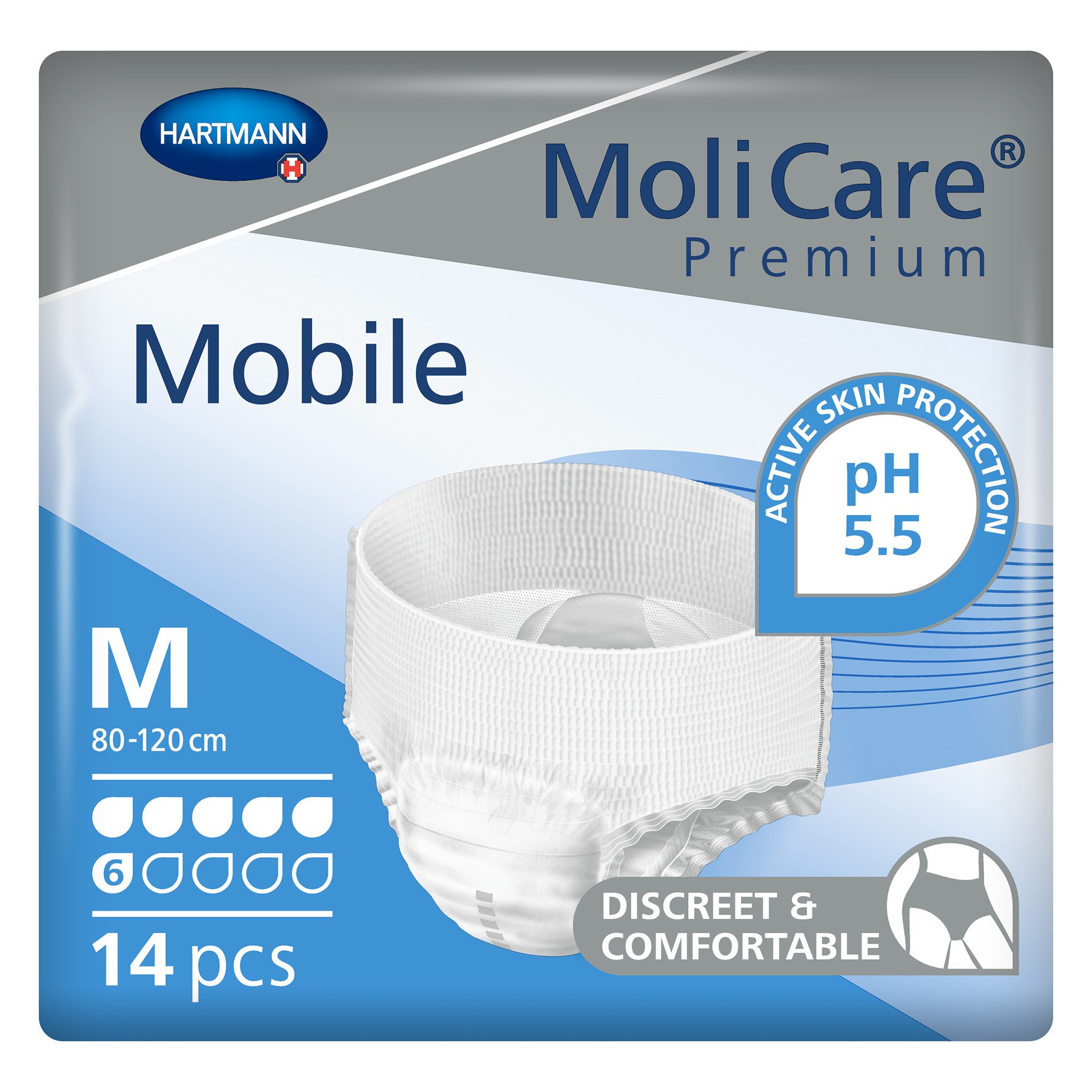 MoliCare Premium Mobile 6 Drop Absorbency Incontinence Underwear, Medium MK 1113235