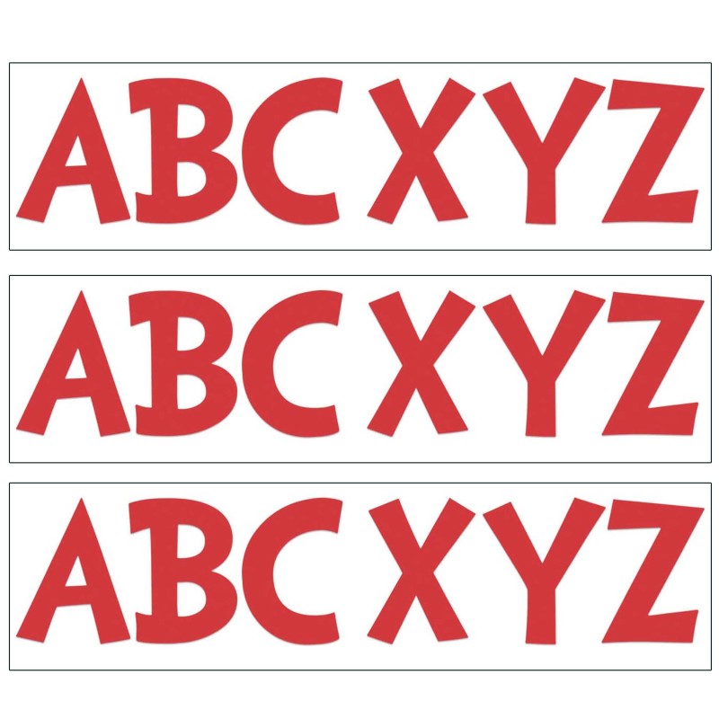 Dr. Seuss™ 7" Punch Out Deco Letters, Red, 143 Per Pack, 3 Packs